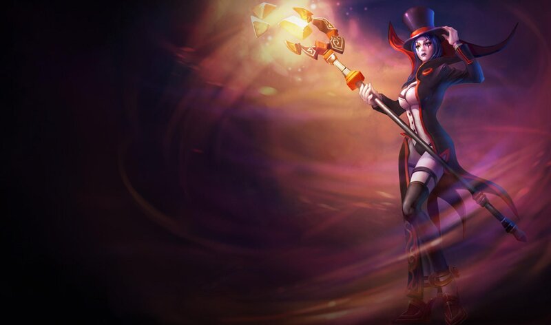 Female Character with Staff — Purple, Dramatic, Digital Art, Top Hat