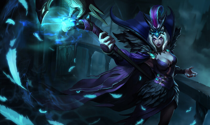 Female Character with Staff — Purple, Dramatic, Night, Digital Art, Cape