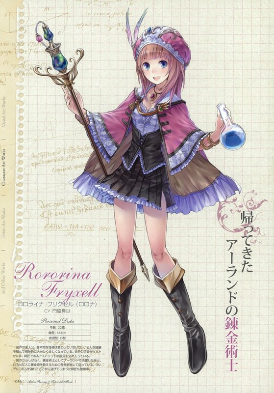 Female Character with Staff — Purple, Playful