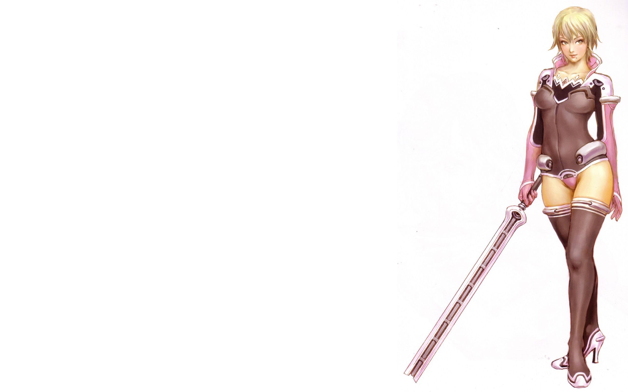 female character with sword
