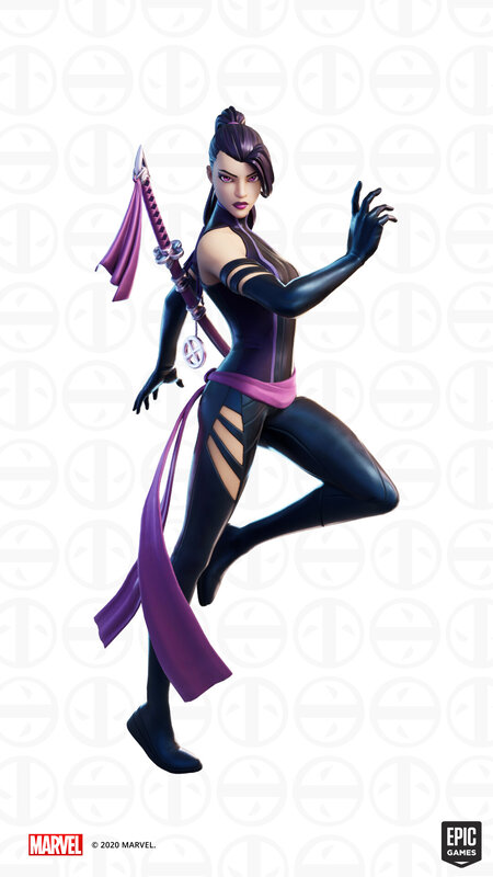 Female Character with Sword — Black, Dynamic