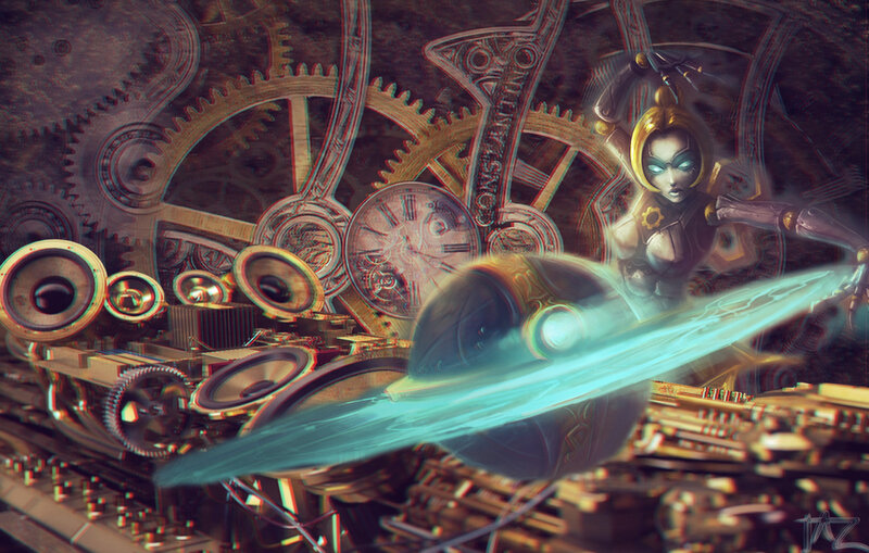 Female Character with Sword — Brown, Dramatic, Digital Art