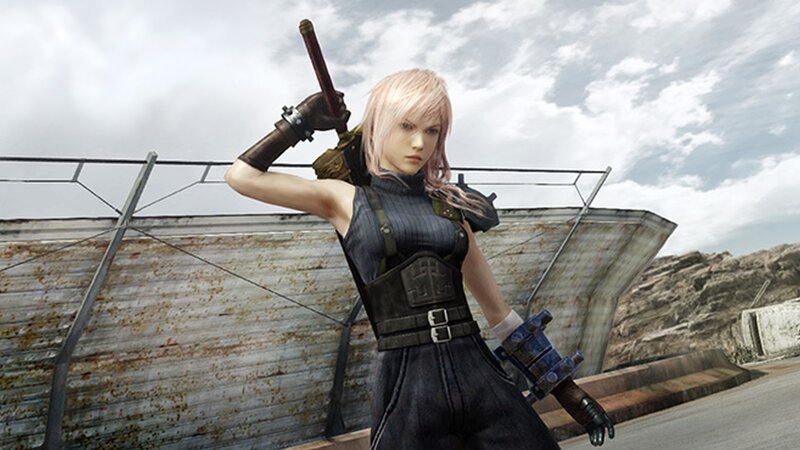 Female Character with Sword — Gray, Serious