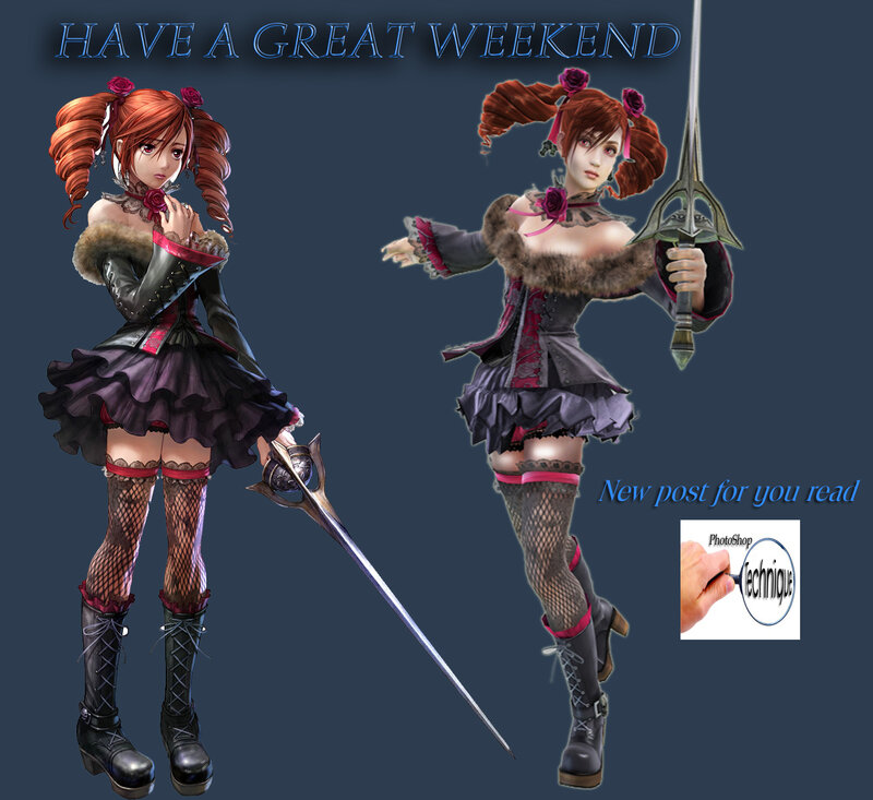 Female Character with Sword — Purple, Dramatic, 3d Render