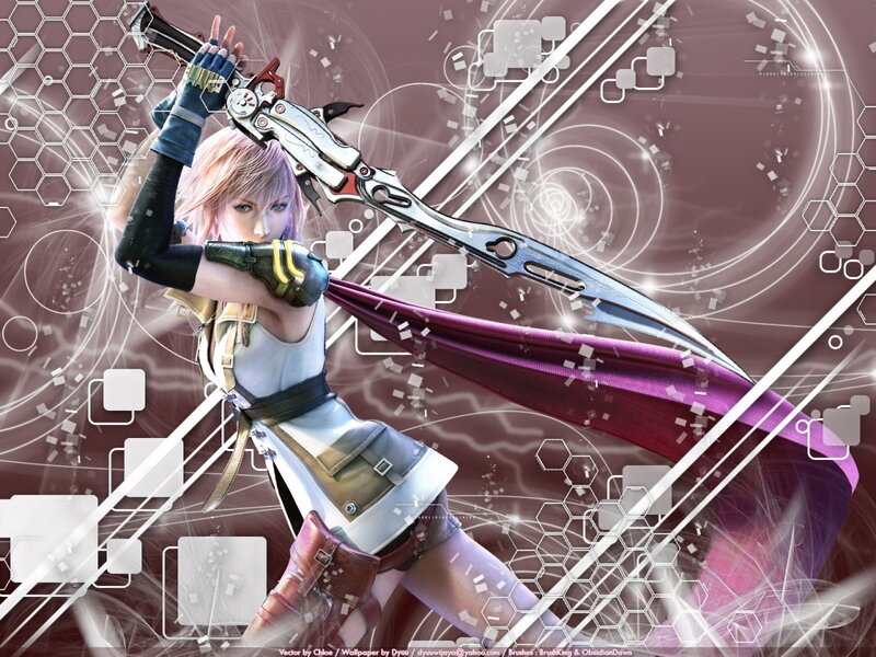 Female Character with Sword — Purple, Dramatic, Digital Art