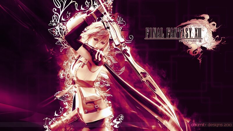 Female Character with Sword — Purple, Dramatic