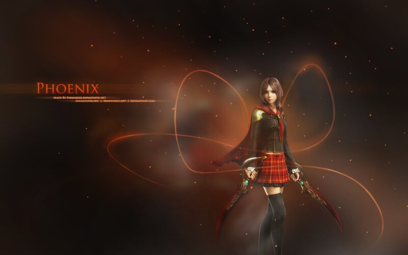 Female Character with Swords — Black, Dramatic