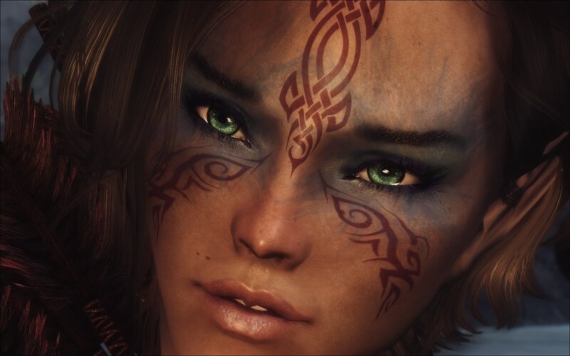 Female Character with Tattoos — Brown