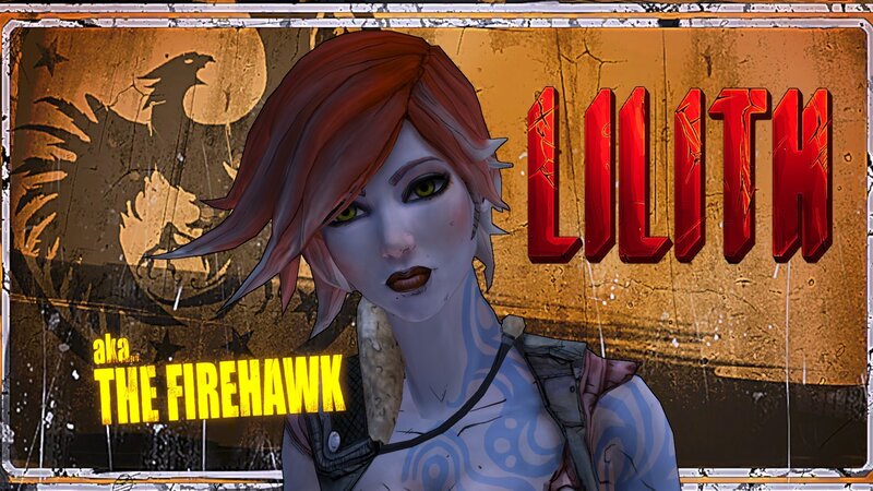 Female Character with Tattoos — Red, Dramatic