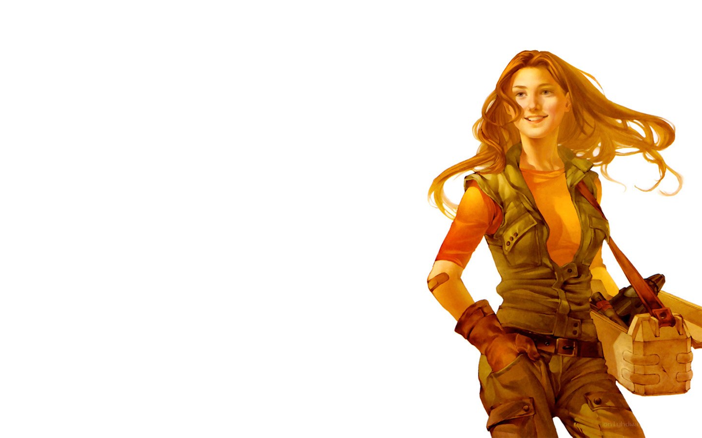 female character with tool bag