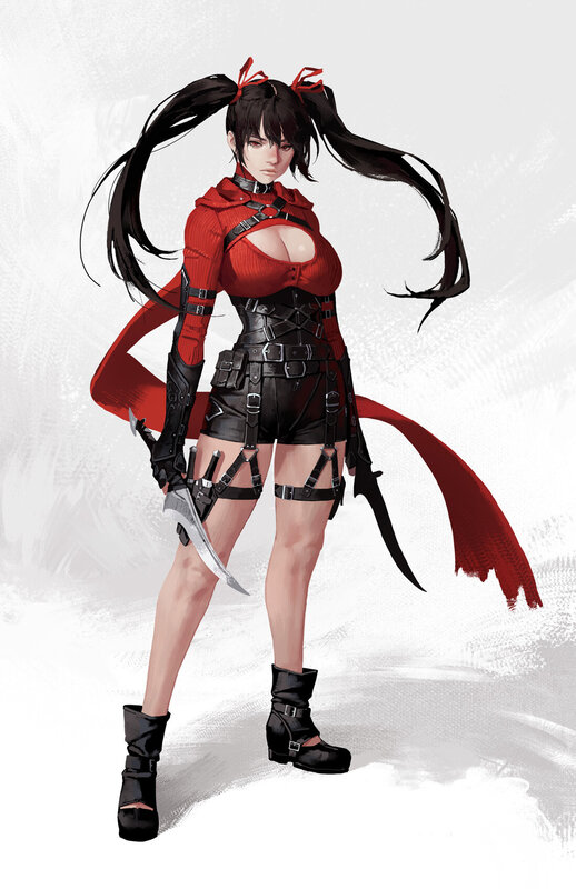 Female Character with Twin Tails