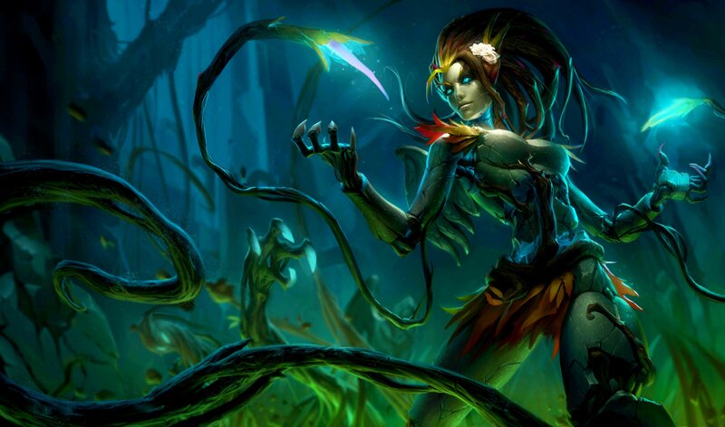 Female Character with Vines