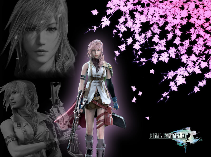 Female Character with Weapon — Black, Dramatic, Spring