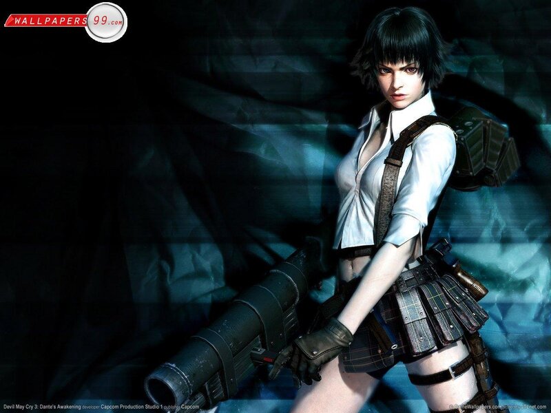 Female Character with Weapon — Black