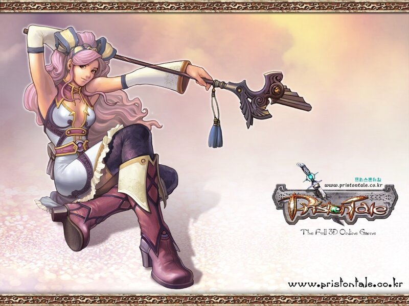 Female Character with Weapon — Pink, Dramatic, Sunset