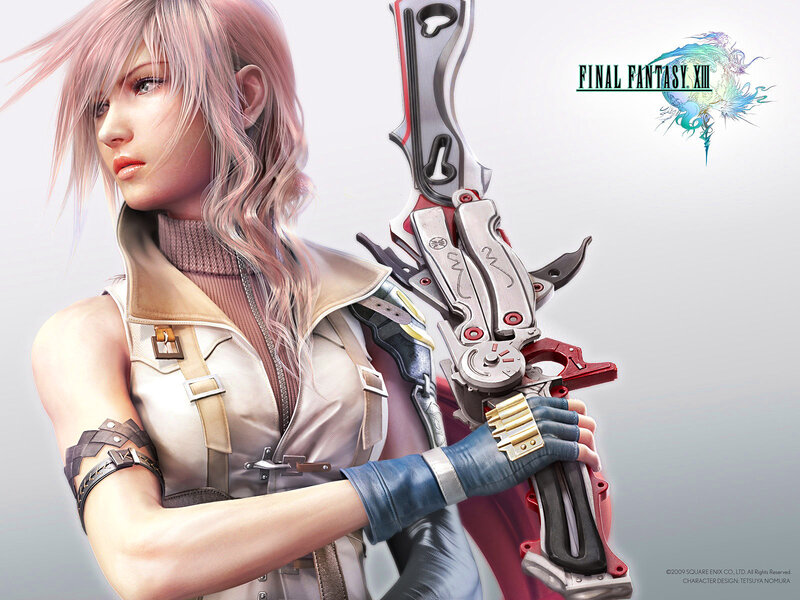 Female Character with Weapon — Pink