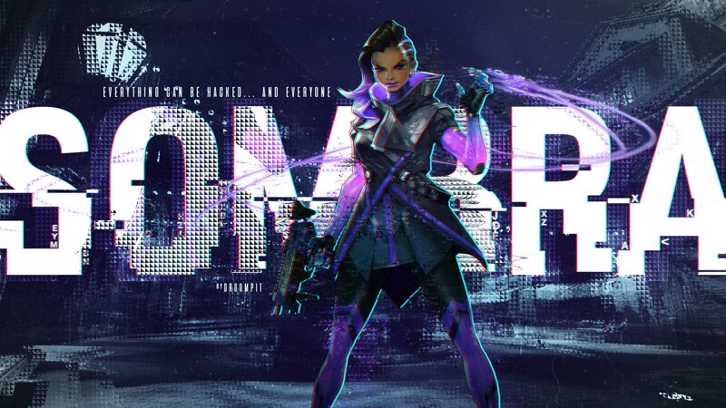 Female Character with Weapon — Purple, Dramatic, Night, Digital Art, Glowing Effects