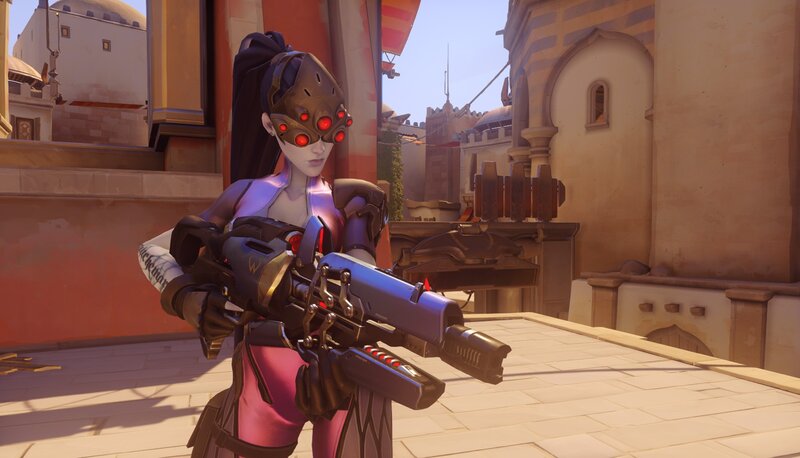 Female Character with Weapon — Purple, Neutral