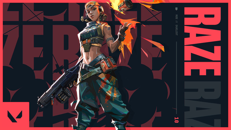 Female Character with Weapon — Red, Dramatic