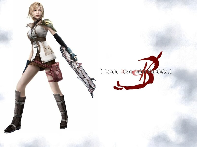 Female Character with Weapon — White