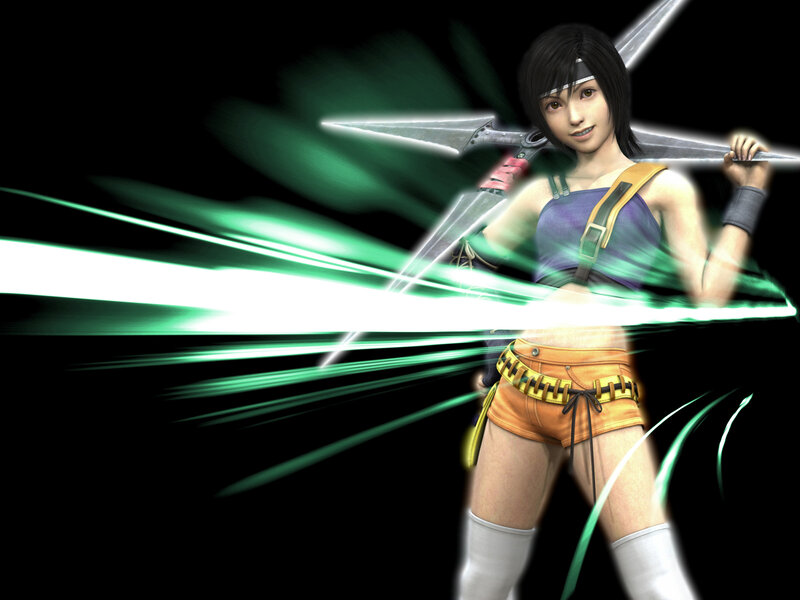 Female Character with Weapons — Black