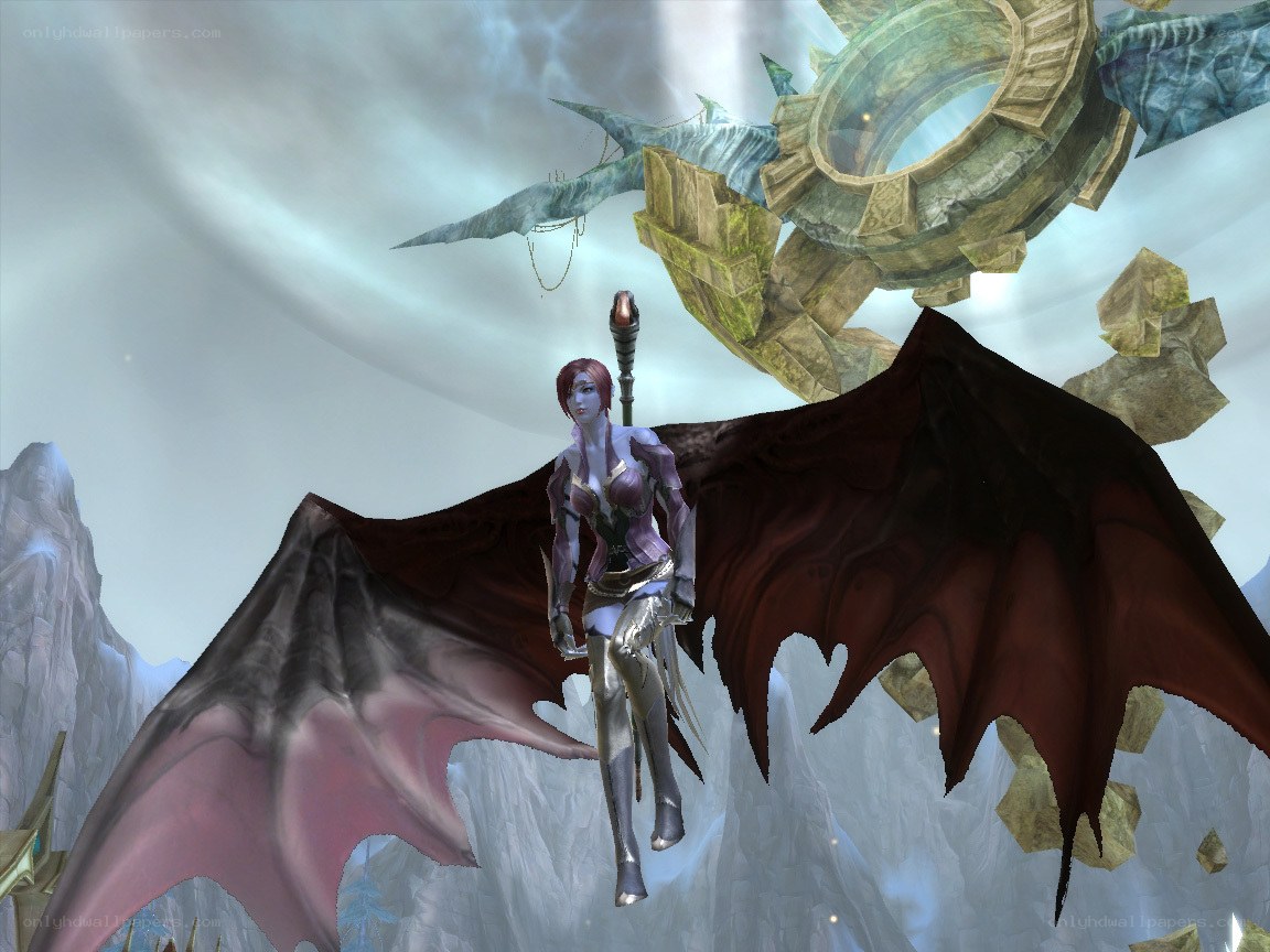 female character with wings