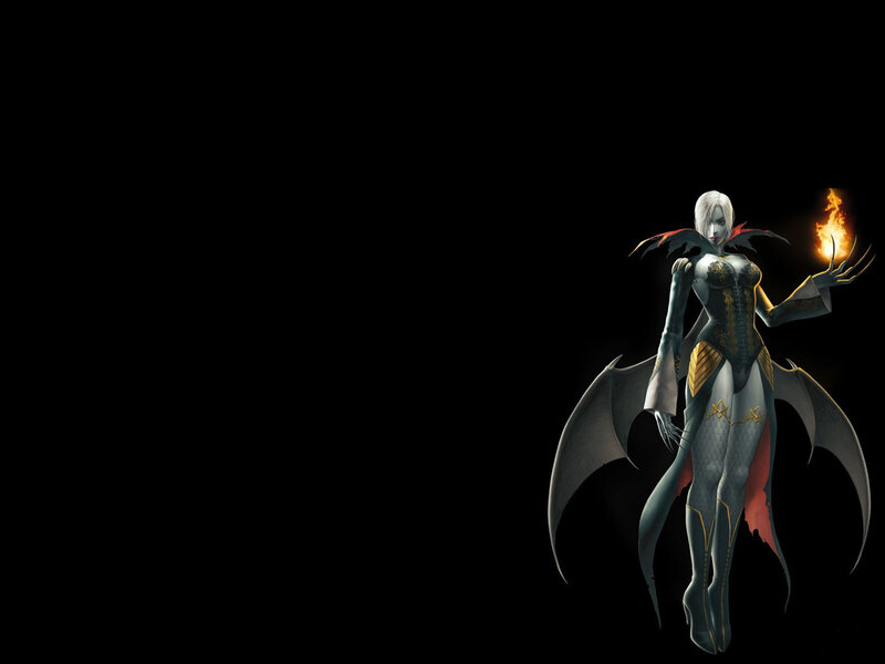 Female Character with Wings — Black