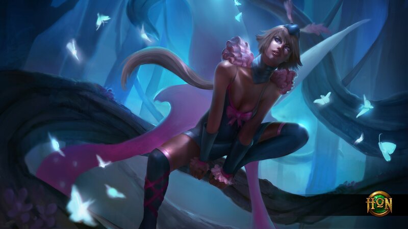 Female Character with Wings — Blue, Mystical