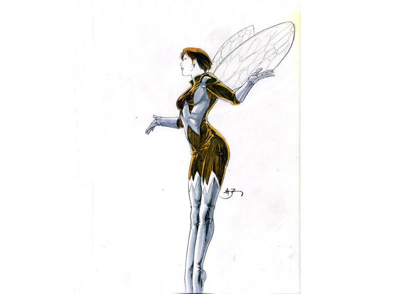 Female Character with Wings — Brown, Dynamic