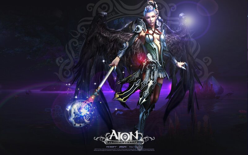 Female Character with Wings — Night