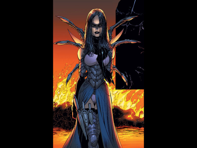 Female Character with Wings — Orange