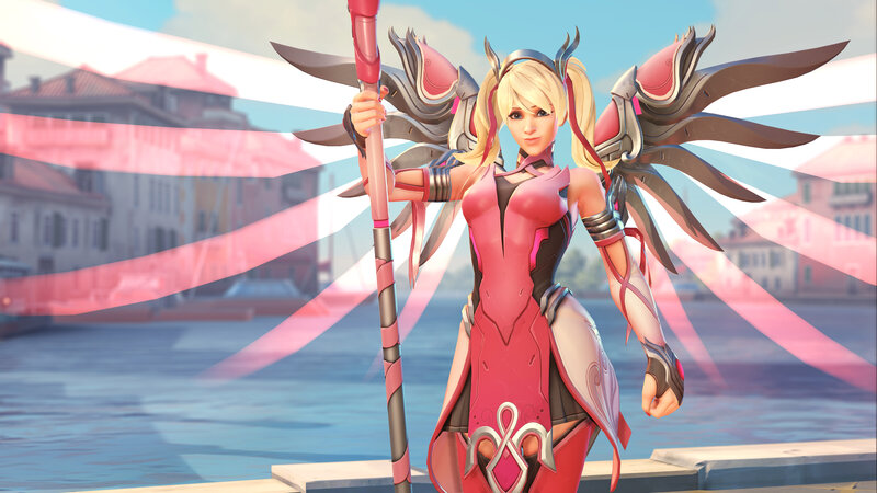 Female Character with Wings — Pink, Calm