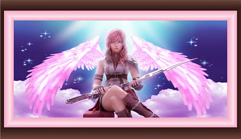 Female Character with Wings — Pink, Dramatic