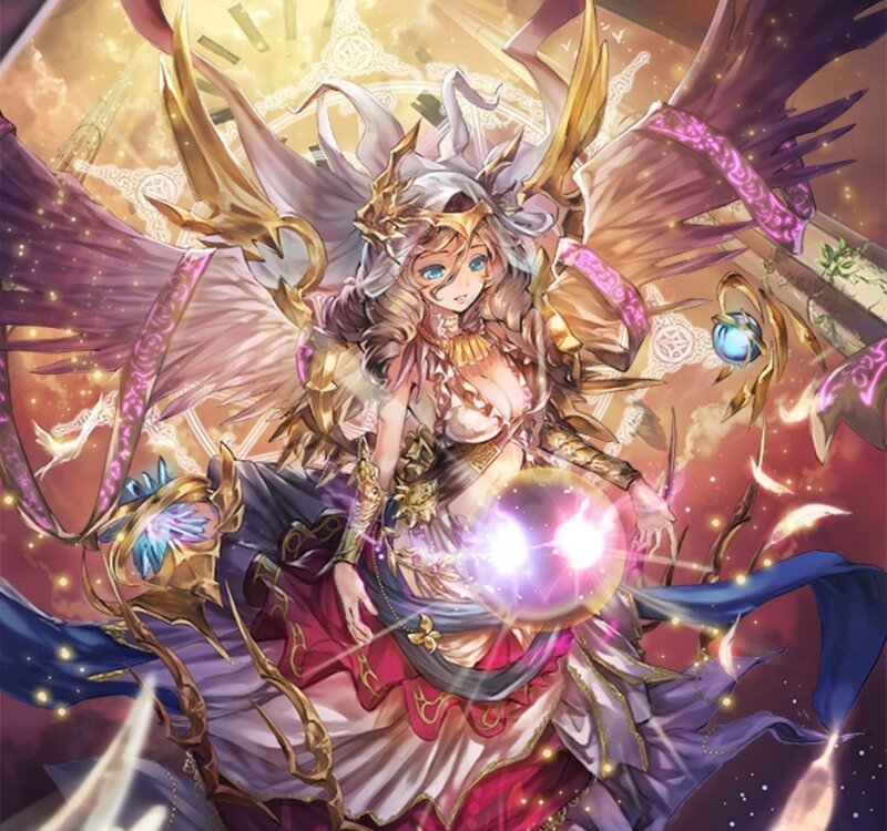 Female Character with Wings — Purple, Dramatic, Anime, Magic Sphere