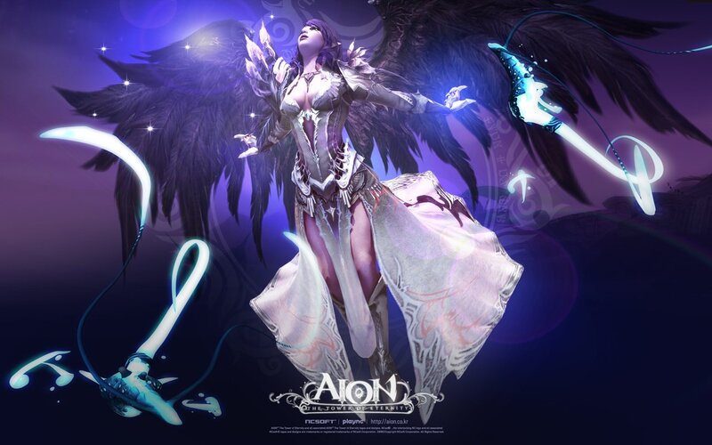 Female Character with Wings — Purple, Dramatic, Night, Digital Art, Sword
