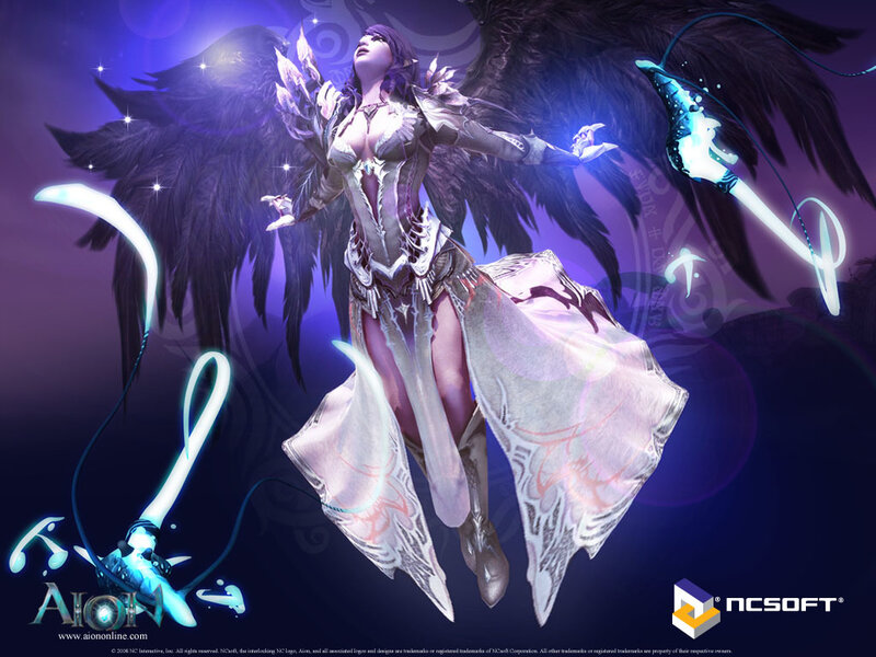 Female Character with Wings — Purple, Dramatic, Night