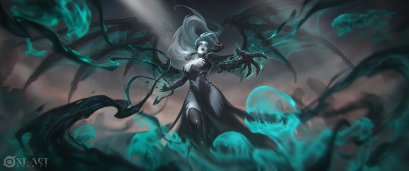 Female Character with Wings — Teal