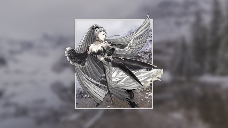Female Character with Wings — White, Dramatic, Winter