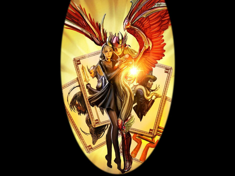 Female Character with Wings — Yellow