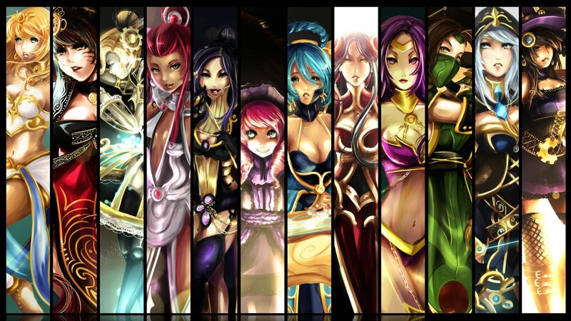Female characters from a fantasy game