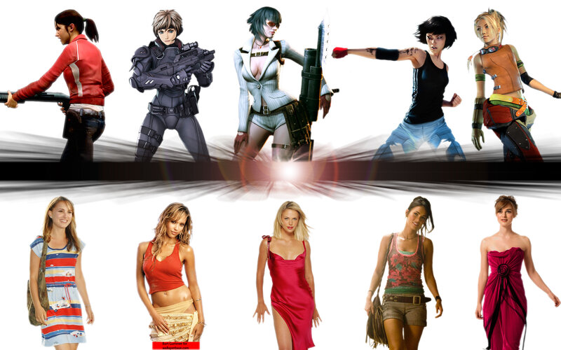 Female characters from video games and media