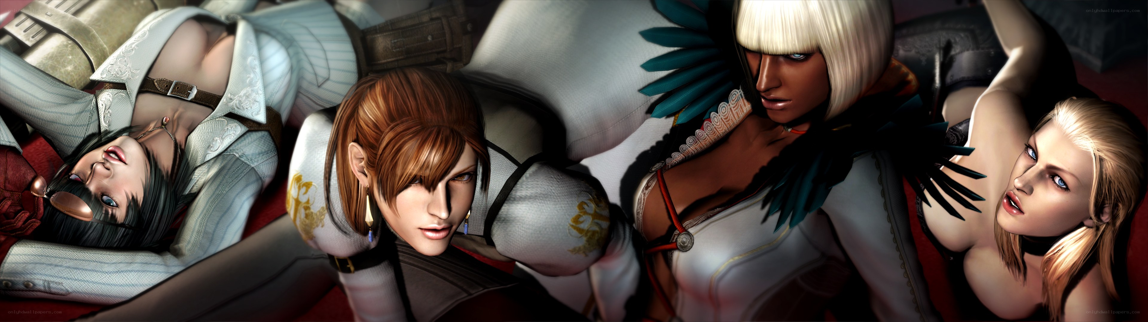 Female characters in combat attire