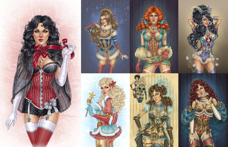 Female Characters in Costumes — Red