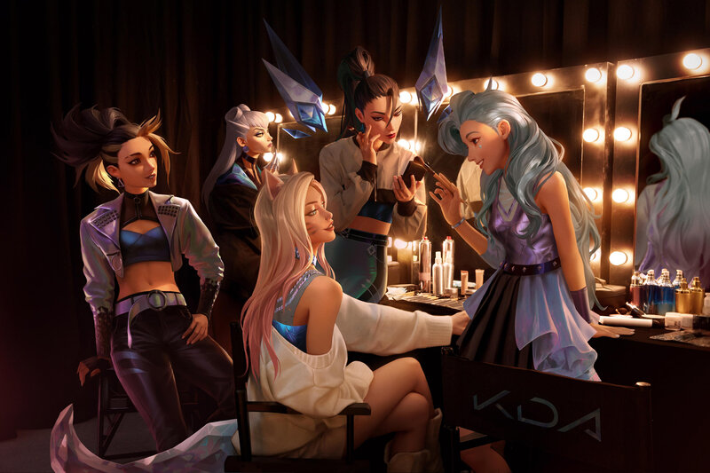 Female Characters in Dressing Room