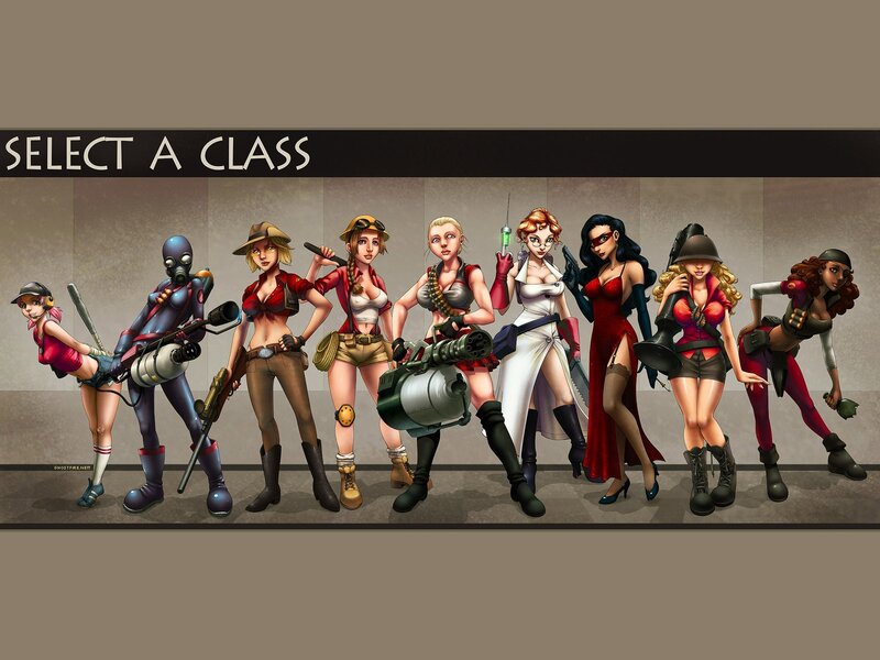 Female Characters in Game — Brown, Confident, Digital Art