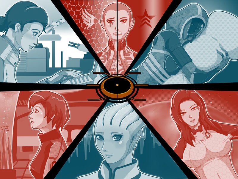 Female Characters in Panels — Red