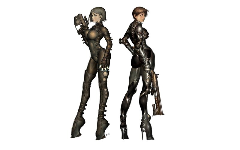 female cyberpunk warriors