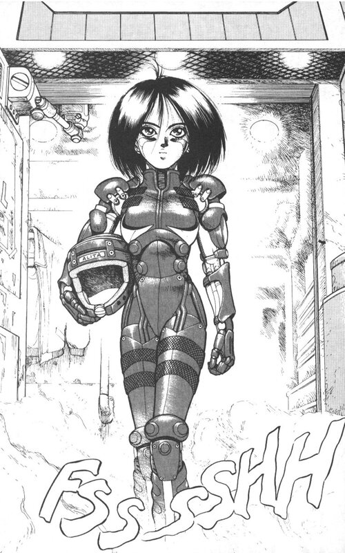 female cyborg in futuristic armor