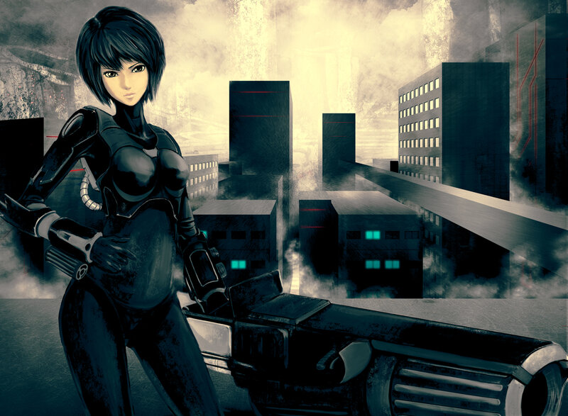 Female Cyborg Soldier — Black