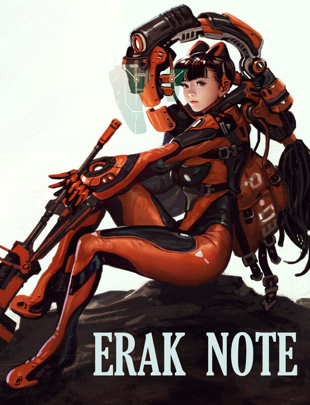 Female Cyborg Soldier — Orange